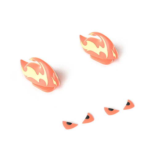 「Sharkicks Pro」用のファイア怪獣のヒレと激しくな目