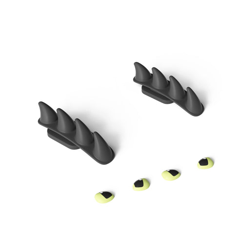 「Sharkicks Pro」用の歯のないサメのヒレと目