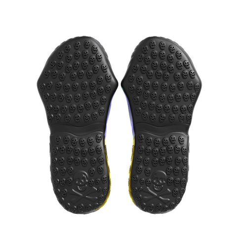 スカルスリッパ - ピンクとブルーグラデーション