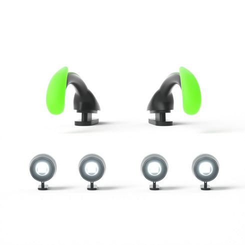 「Sharkicks Pro」用のためのアンコウのヒレとフラッシュライトの目