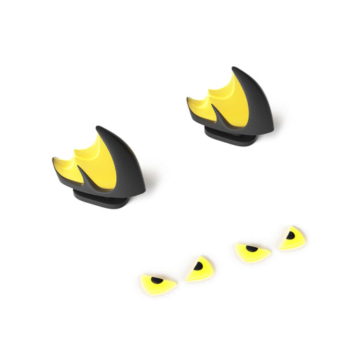 「Sharkicks Pro」用の激しい鯉竜のヒレと目